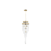 Elegant Crystal Pendant Light with Gold Accents And Cascading Design for Luxurious Home Illumination