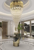 Elegant Crystal Chandelier with Gold Accents And Cascading Design for Luxurious Home Lighting