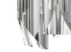 Sleek Gold And Crystal Pendant Light with Modern Geometric Design, Ideal for Dining And Living Room Décor, Enhancing Style And Sophistication