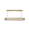 Elegant Gold And Crystal Pendant Light with Modern Layered Design, Ideal for Enhancing Style And Luxury in Dining Rooms And Contemporary Spaces
