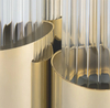 Contemporary Gold and Clear Glass Table Lamp with Unique Sculptural Design, Perfect for Adding a Modern Touch to Any Room