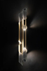 Contemporary Gold And Clear Glass Wall Lamp with Artistic Design, Perfect for Adding A Touch of Elegance To Any Room