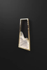 Artistic Gold Framed Wall Lamp with Wave-Inspired Marble Accent, Ideal for Modern And Elegant Environments