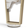 Contemporary Gold And Marble Table Lamp with Artistic Geometric Design, Perfect for Adding Elegance To Desks And Living Areas