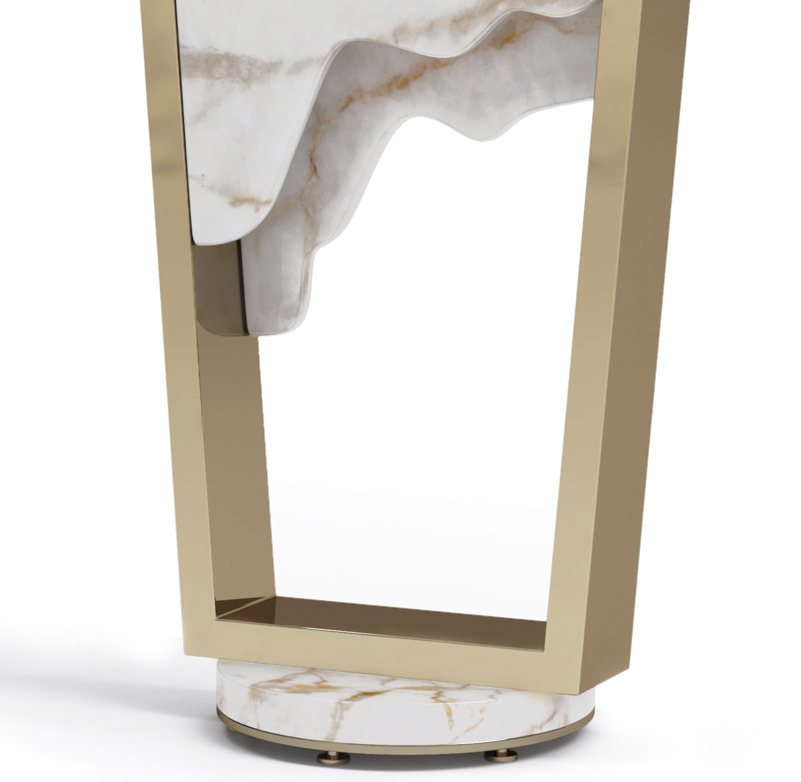 Contemporary Gold And Marble Table Lamp with Artistic Geometric Design, Perfect for Adding Elegance To Desks And Living Areas