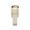 Sleek Vertical Crystal Rod Wall Sconce in Gold Finish - Luxurious Lighting for Hallways And Bedrooms