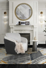 Elegant Vertical Crystal Wall Light with Golden Accents And Marble Mount