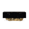 Bestselling Laurent Black Gold Marble Sideboard – Multi-Functional Storage Cabinet for Entryways, Living Rooms, And Dining Areas