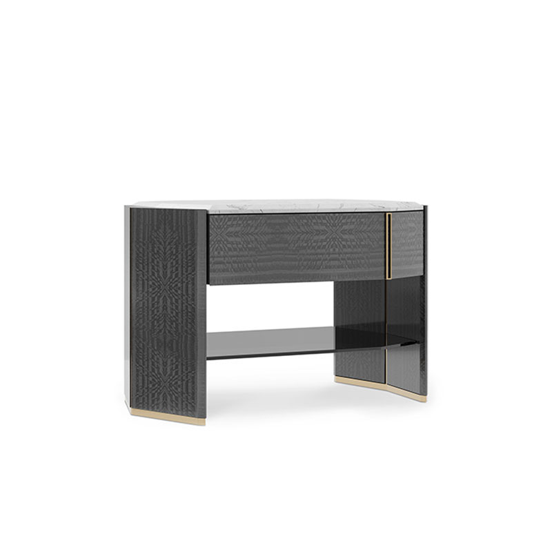 Wholesale Hot-Selling Large Capacity Solid Wood Nightstand with Drawers, Luxury Bedside Table and Storage Cabinet for Bedrooms