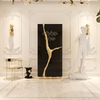 Factory Customizable Y-Shaped Gold-Plated Stainless Steel Luxury Wine Cabinet, Multi-Functional Display and Storage Rack for Wine and Accessories
