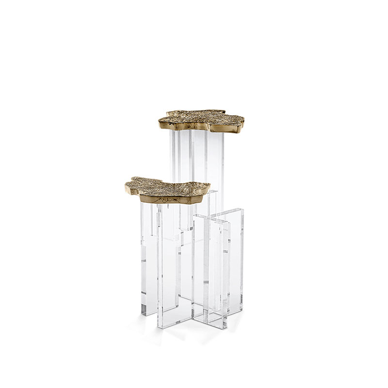 High-End Creative Living Room Coffee Table, Modern Luxury Sofa Side Table with Heat-Resistant And Waterproof Marble Top, Durable Small Table for Contemporary Homes