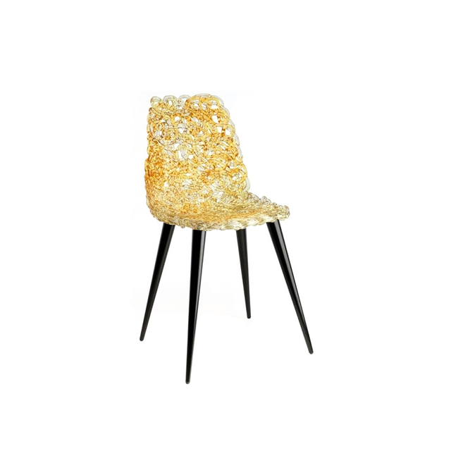 Fiber Optic Dining Chair, Luxury Villa Restaurant Chair, Polycarbonate Chair for Hotel Banquet Hall And Conference Room