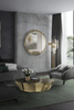 Sleek Multi-Arm Floor Lamp with Gold Accents And Clear Glass Tubes for Contemporary Home Lighting