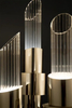 Contemporary Three-Arm Floor Lamp with Gold Accents And Clear Glass Tubes for Stylish Home Lighting