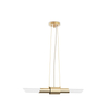 Sleek Minimalist Pendant Lamp with Crystal Glass Tube And Gold-Plated Brass Ring for Modern Spaces