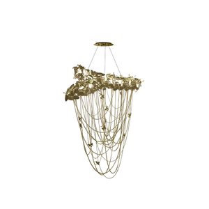 Artistic Floral-Inspired Chandelier with Elegant Cascading Design for Unique Home Lighting