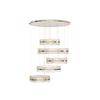 Modern Multi-Tier Crystal Chandelier with Gold Accents for Elegant Home Lighting