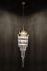 Elegant Crystal Pendant Light with Gold Accents And Cascading Design for Luxurious Home Illumination