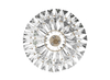 Elegant Pendant Light Inspired by Iconic Architecture with Gold-Plated Brass And Crystal Glass