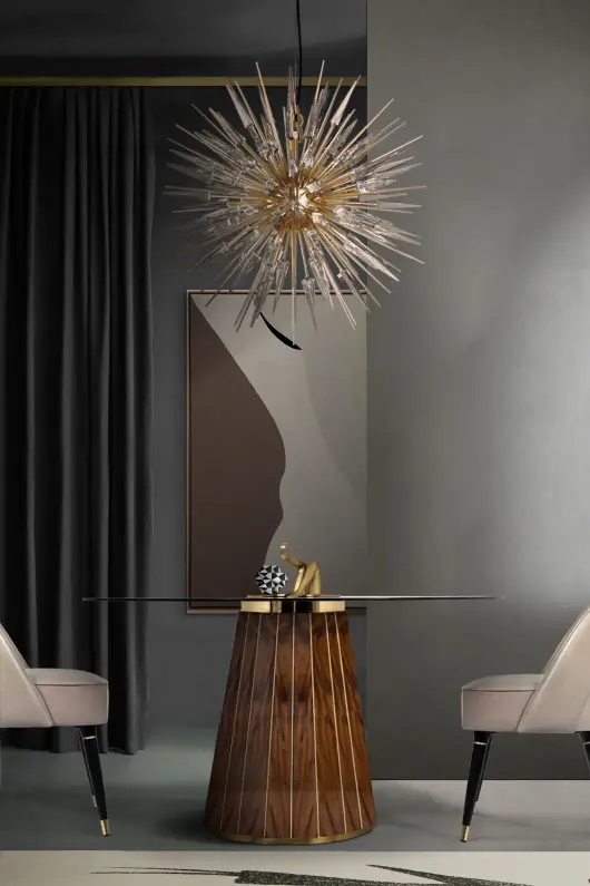 Creative Gold And Crystal Dandelion Pendant Light with Unique Starburst Design, Perfect for Adding A Touch of Elegance And Style To Any Space