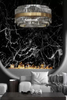 Luxurious Gold And Crystal Drum Pendant Light with Contemporary Layered Design, Ideal for Adding Glamour To Dining Rooms And Modern Interiors