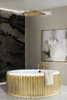 Sleek Gold And Clear Glass Pendant Light with Dramatic Starburst Design, Ideal for Creating A Striking Focal Point in Modern Interiors