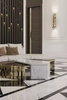 Contemporary Gold And Clear Glass Wall Lamp with Artistic Design, Perfect for Adding A Touch of Elegance To Any Room