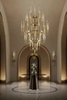 Minimalist Gold And Clear Glass Wall Lamp with Vertical Linear Design, Ideal for Modern And Sleek Decor Styles