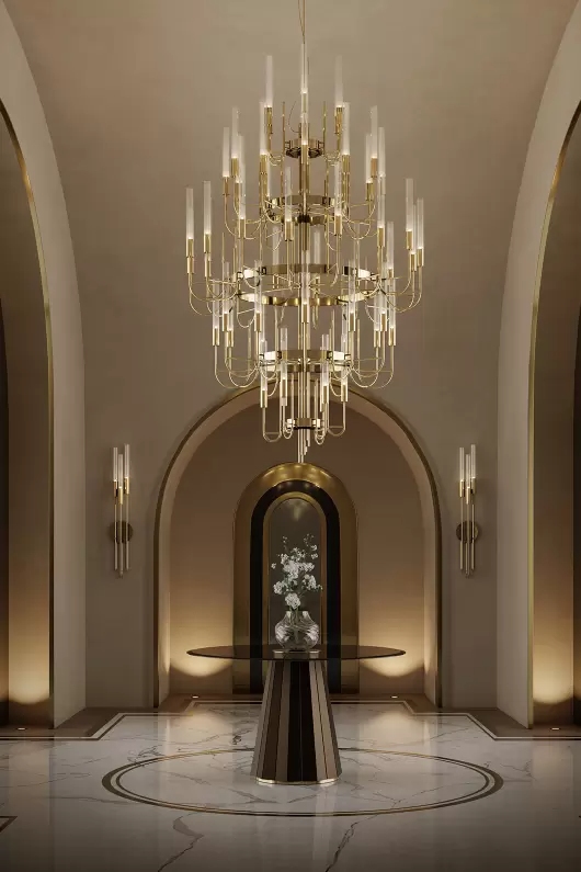 Minimalist Gold And Clear Glass Wall Lamp with Vertical Linear Design, Ideal for Modern And Sleek Decor Styles
