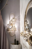 Nature-Inspired Gold Leaf Wall Sconce with Cascading Accents, Perfect for Adding A Touch of Whimsy And Elegance