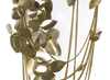 Enchanted Garden Gold Leaf Wall Sconce with Cascading Chain Accents, Perfect for Romantic And Magical Ambiance