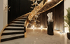 Modern Geometric Gold Wall Sconce with Angular Arms And Cylindrical Glass Shades - Contemporary Elegance for Any Room