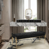 Nordic Style Thickened High-Elastic Sponge Bedroom Bench – Luxury Vanity Chair for Villas And Hotels, Makeup Stool with Footrest