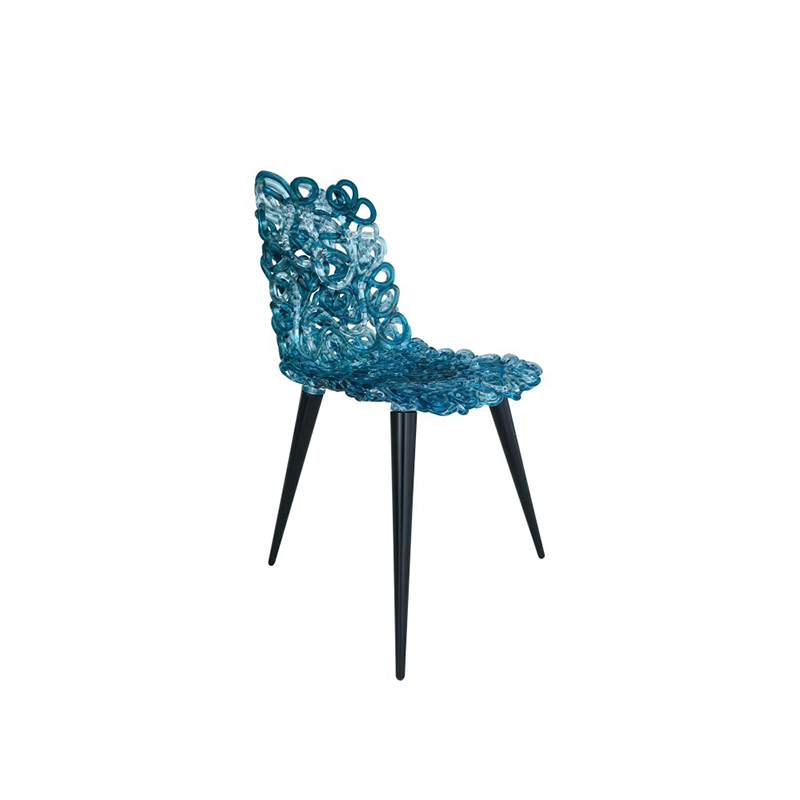 Fiber Optic Dining Chair, Luxury Villa Restaurant Chair, Polycarbonate Chair for Hotel Banquet Hall And Conference Room