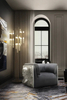 Sleek Multi-Arm Floor Lamp with Gold Accents And Clear Glass Tubes for Contemporary Home Lighting