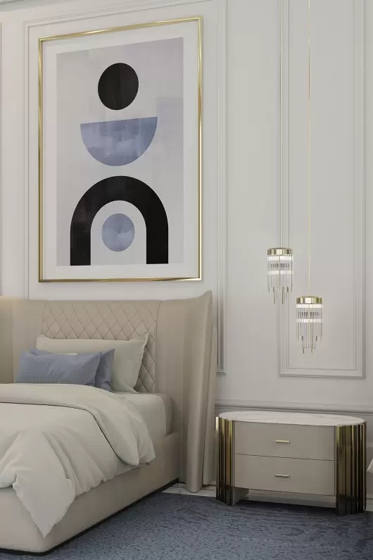 Modern Pendant Lamp in Crystal Glass And Gold-Plated Brass Inspired by Lighthouse Architecture