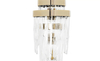 Elegant Crystal Pendant Light with Gold Accents And Cascading Design for Luxurious Home Illumination