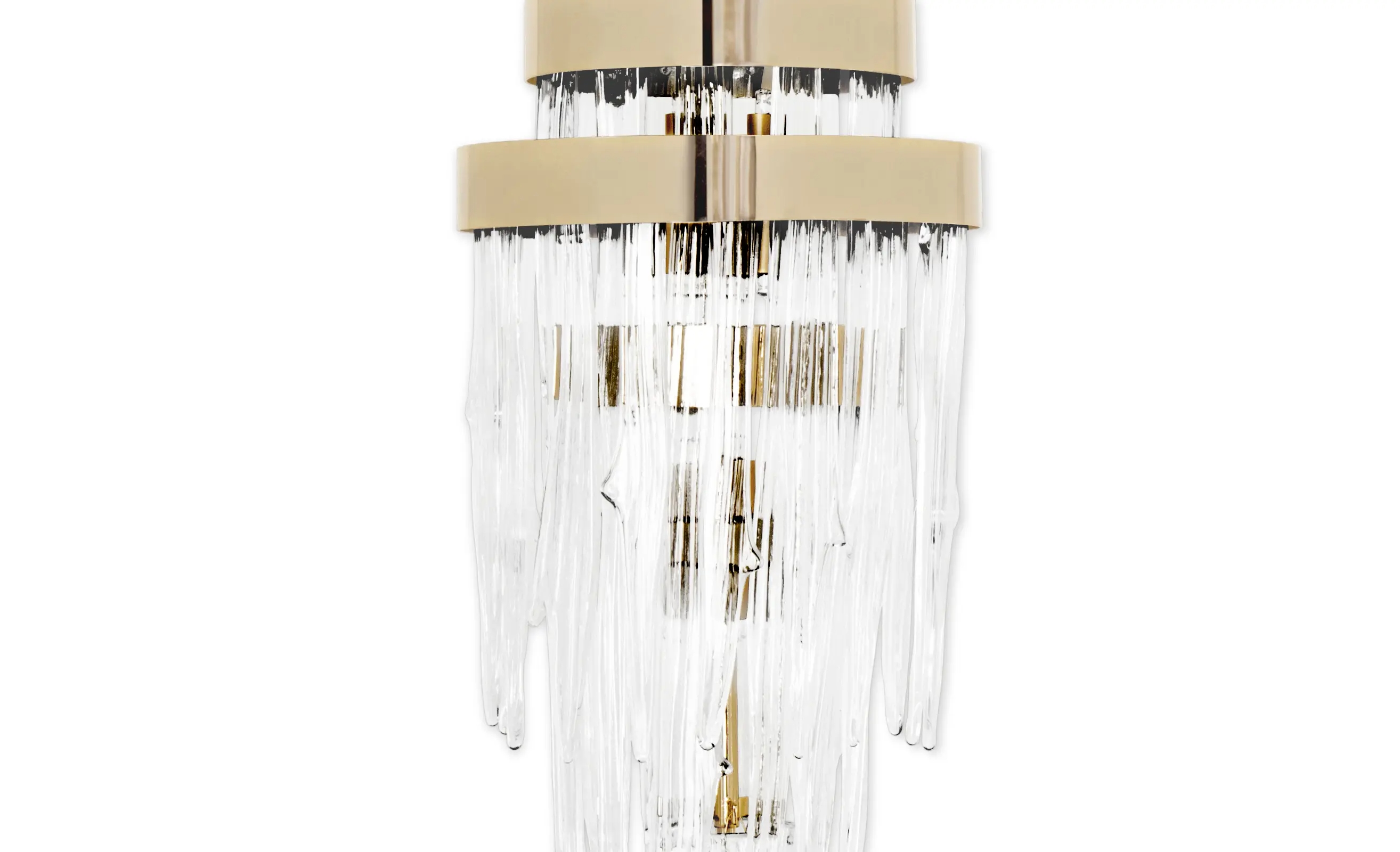Elegant Crystal Pendant Light with Gold Accents And Cascading Design for Luxurious Home Illumination