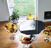 Factory Wholesale Luxury Stainless Steel Dining Table with Gold-Plated Top, Large Villa Banquet Table for Dining Room And Living Room