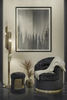 Modern Abstract Floor Lamp with Gold Accents And Clear Glass Tubes for Contemporary Home Decor