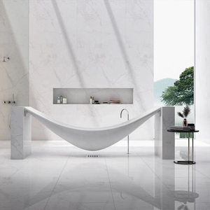 Innovative Hanging Hammock-Style Single Bathtub, Ceramic Temperature-Controlled Deep Soaking Tub for Apartments And Villas