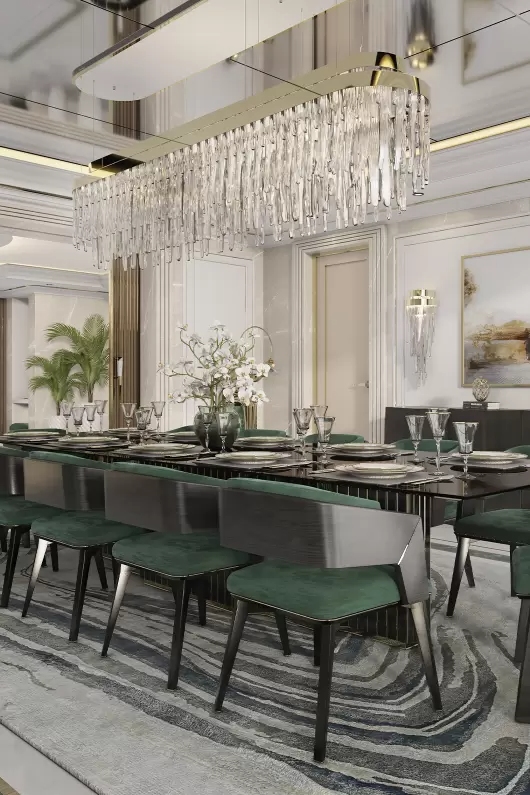 Luxurious Gold And Crystal Pendant Light with Contemporary Design, Perfect for Dining Rooms And Living Spaces, Enhancing Elegance And Style