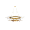 Artistic Gold And Clear Glass Pendant Light with Innovative Dual-Ring Design, Perfect for Enhancing Modern Interiors And Creating A Stunning Focal Point