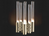 Chic Gold And Clear Glass Wall Lamp with Contemporary Multi-Tube Design, Ideal for Adding A Stylish Touch To Any Room