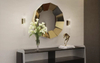 Modern Vertical Glass Cylinder Wall Sconce with Brass Accent – Elegant Lighting Fixture for Contemporary Interiors
