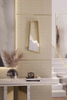 Artistic Gold Framed Wall Lamp with Wave-Inspired Marble Accent, Ideal for Modern And Elegant Environments