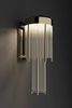 Sleek Vertical Crystal Rod Wall Sconce in Gold Finish - Luxurious Lighting for Hallways And Bedrooms
