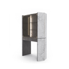 Modern Stylish Multi-Functional Wine Cabinet with LED Lighting, Freestanding Wine Cellar And Display Cabinet for Living Room