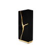 Factory Customizable Y-Shaped Gold-Plated Stainless Steel Luxury Wine Cabinet, Multi-Functional Display and Storage Rack for Wine and Accessories