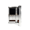 Stainless Steel Wine Cabinet with Helm Handle for Dining Room, European Luxury Villa Multi-Functional Wine Rack
